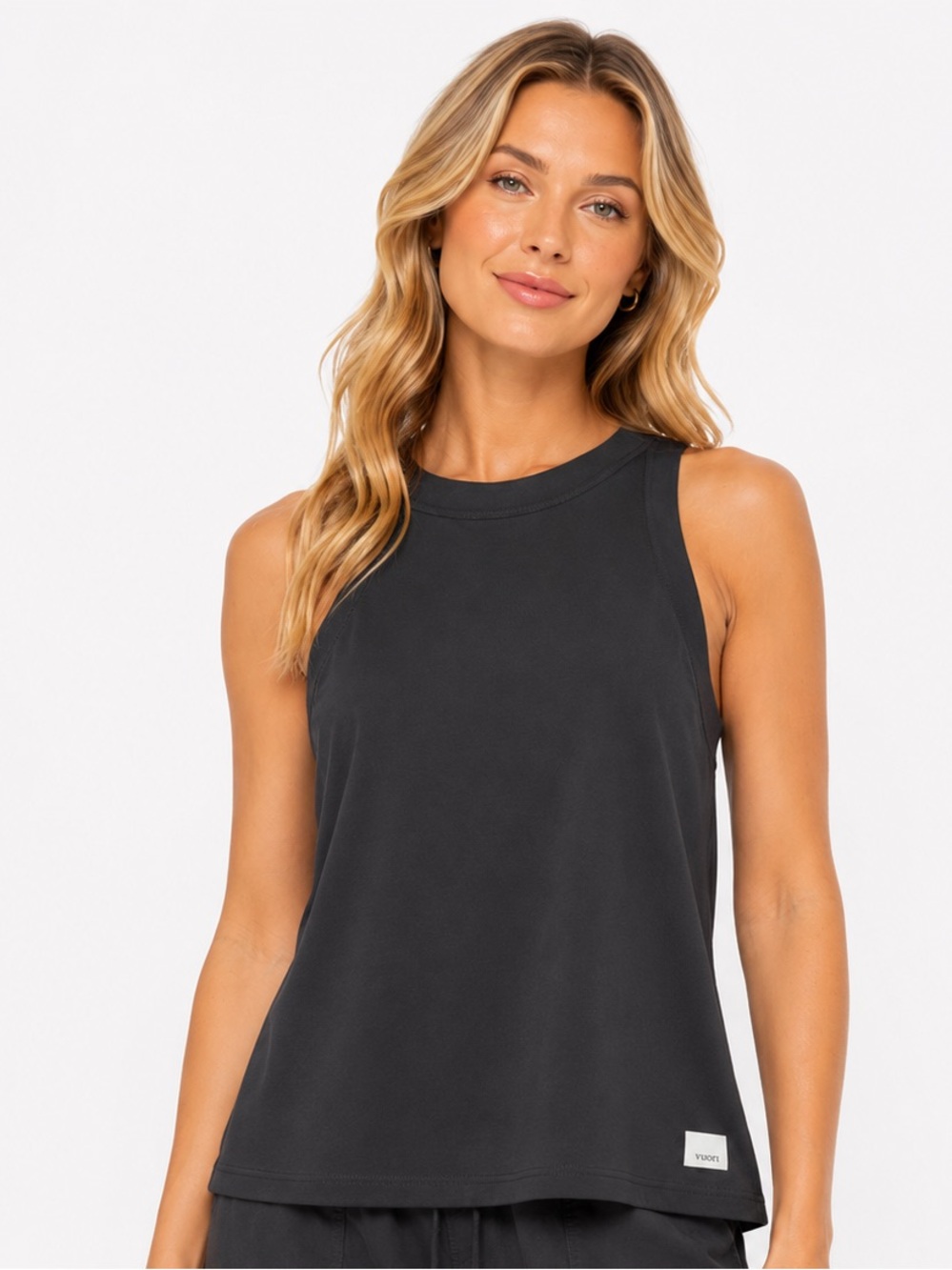 Vuori Size Small Womens Black High-Neck Tank Top